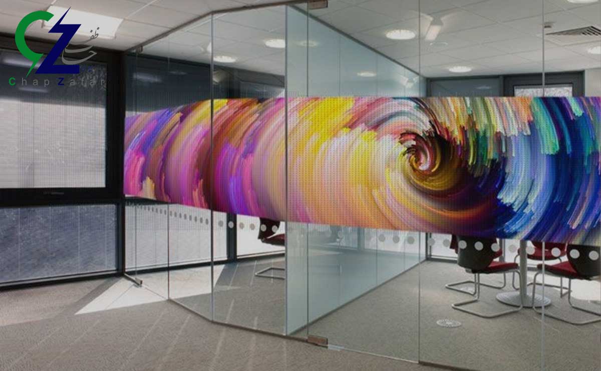 برچسب شیشه مغازه